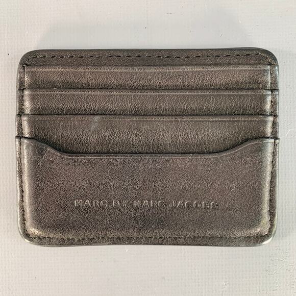 MARC by MARC JACOBS Black Leather Card Case Wallet - Picture 1 of 2